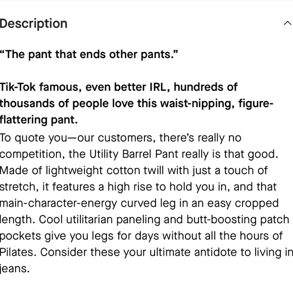 Everlane Utility Barrel Pant - Picture 4 of 6